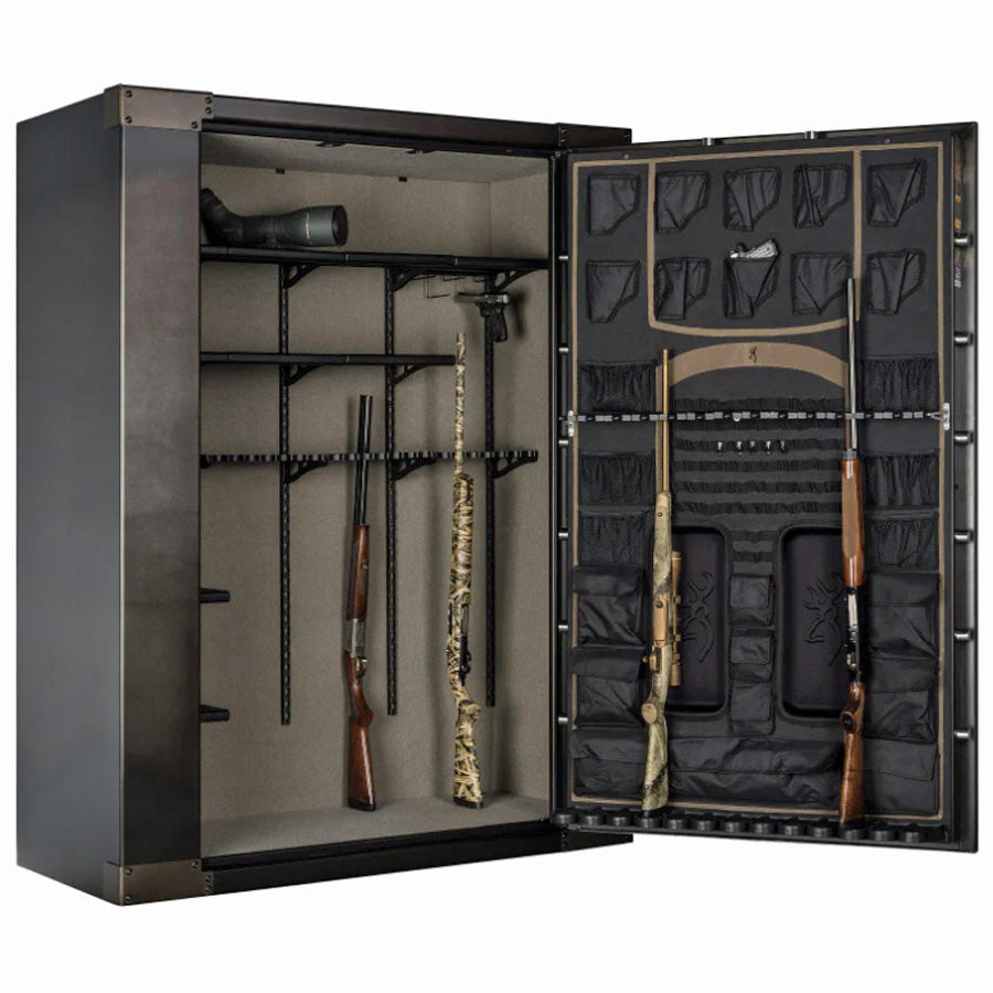Browning 1878 Series-65T in weathered Metal Glaze finish, door open.