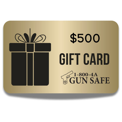 $500 Digital gift card with a gold design and brand logo on a neutral background, available in multiple denominations.