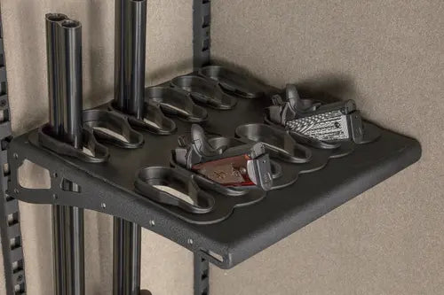 Browning Safes AXIS Pistol Shelf holds up to 12 handguns. The soft surface protects against damage. 