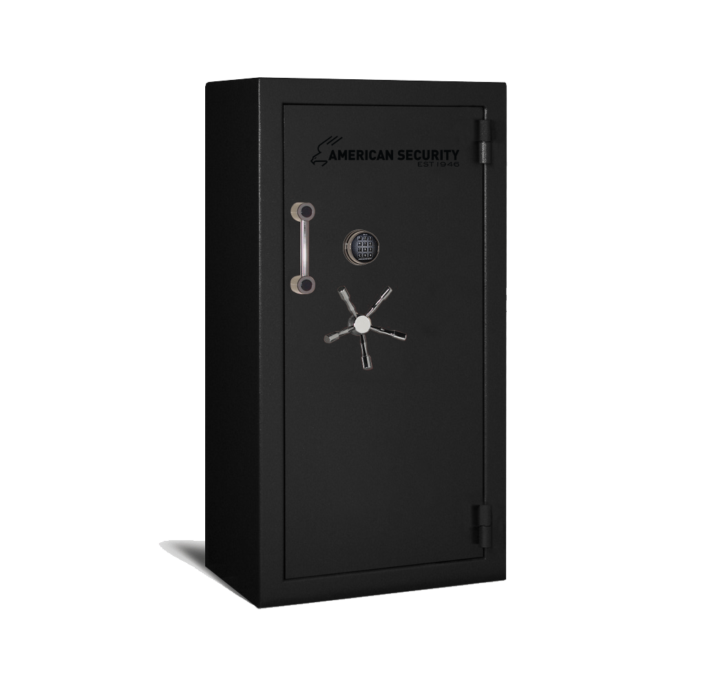 AMSEC BFII6032 gun safe exterior with 120-minute fire rating and UL RSC Level II security