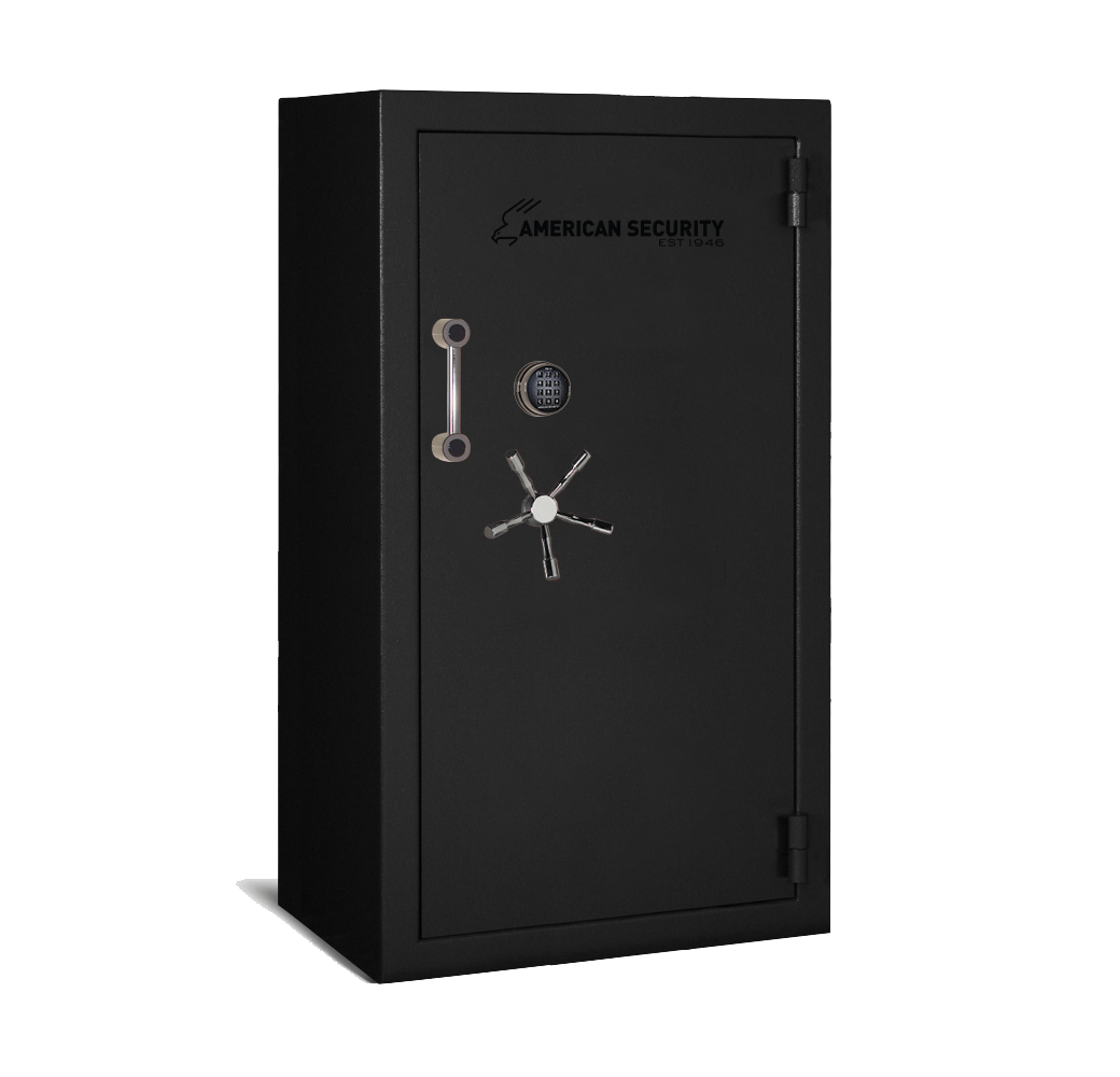 AMSEC BFII6636 gun safe exterior with 120-minute fire rating and UL RSC Level II security