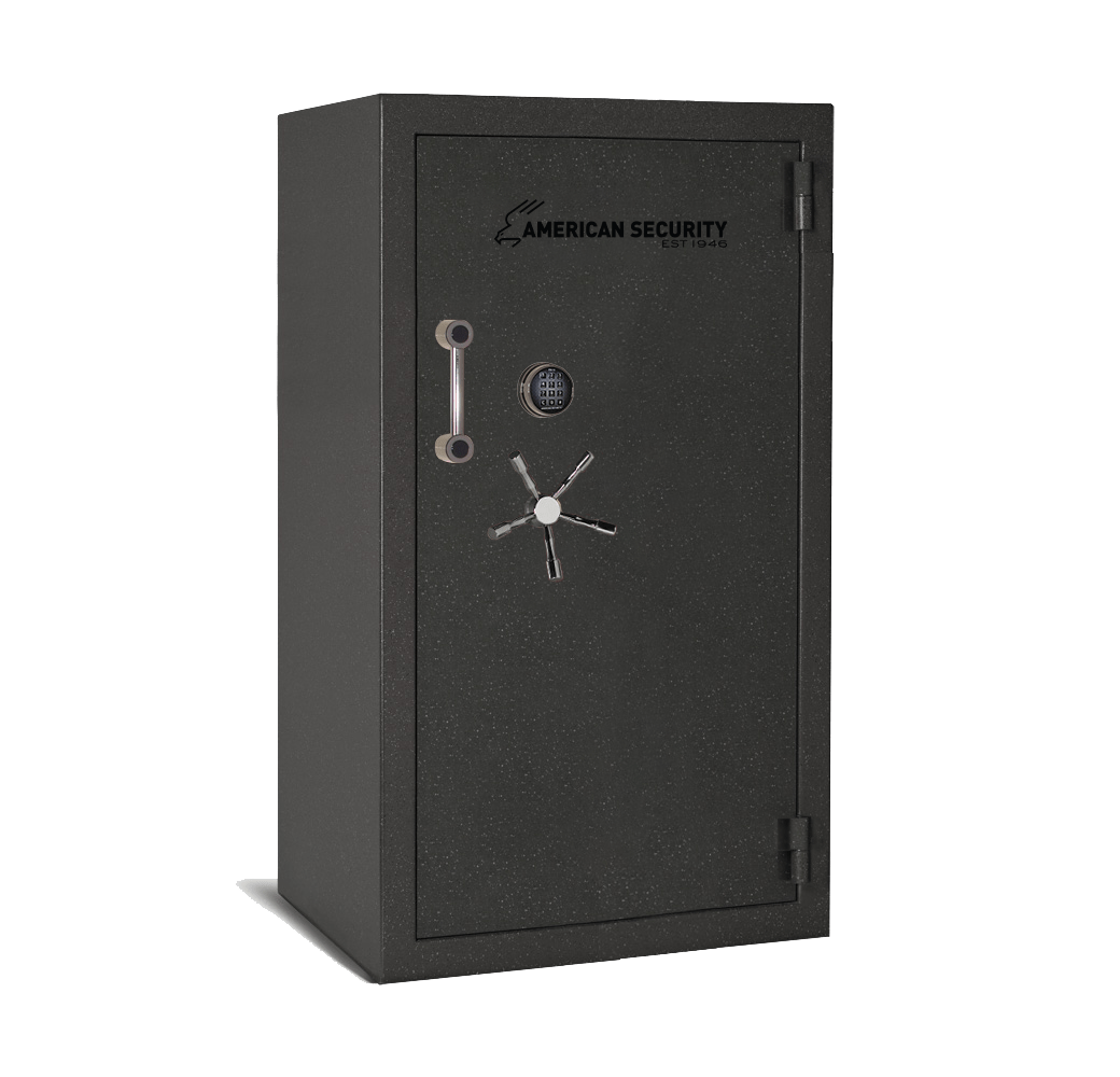 AMSEC BFII6636 gun safe exterior with 120-minute fire rating and UL RSC Level II security