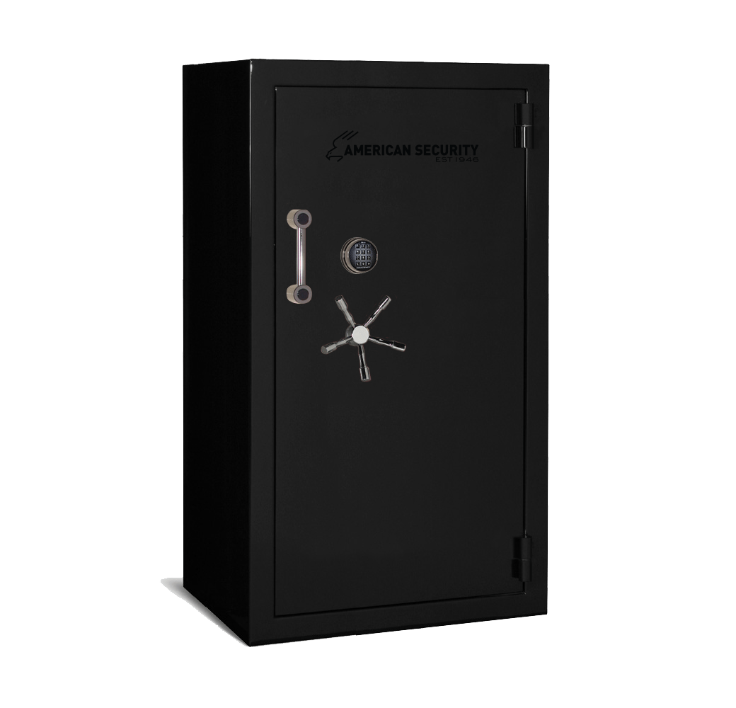 AMSEC BFII6636 gun safe exterior with 120-minute fire rating and UL RSC Level II security