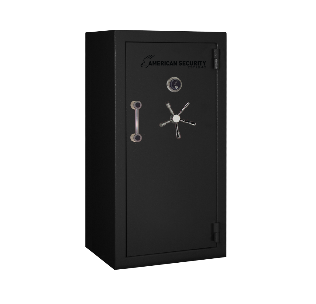 AMSEC BFX6030 gun safe exterior with 120-minute fire rating and UL RSC Level 1 security