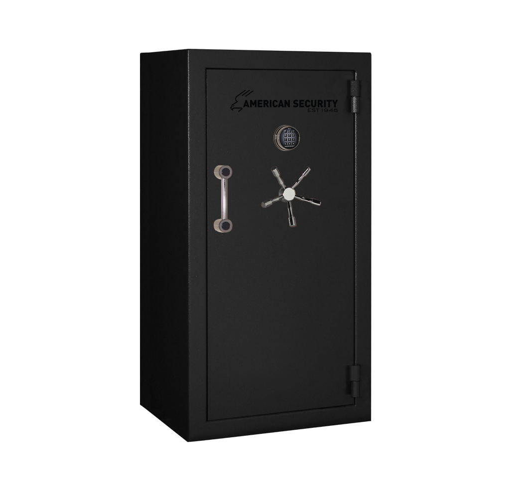 AMSEC BFX6030 gun safe exterior with 120-minute fire rating and UL RSC Level 1 security