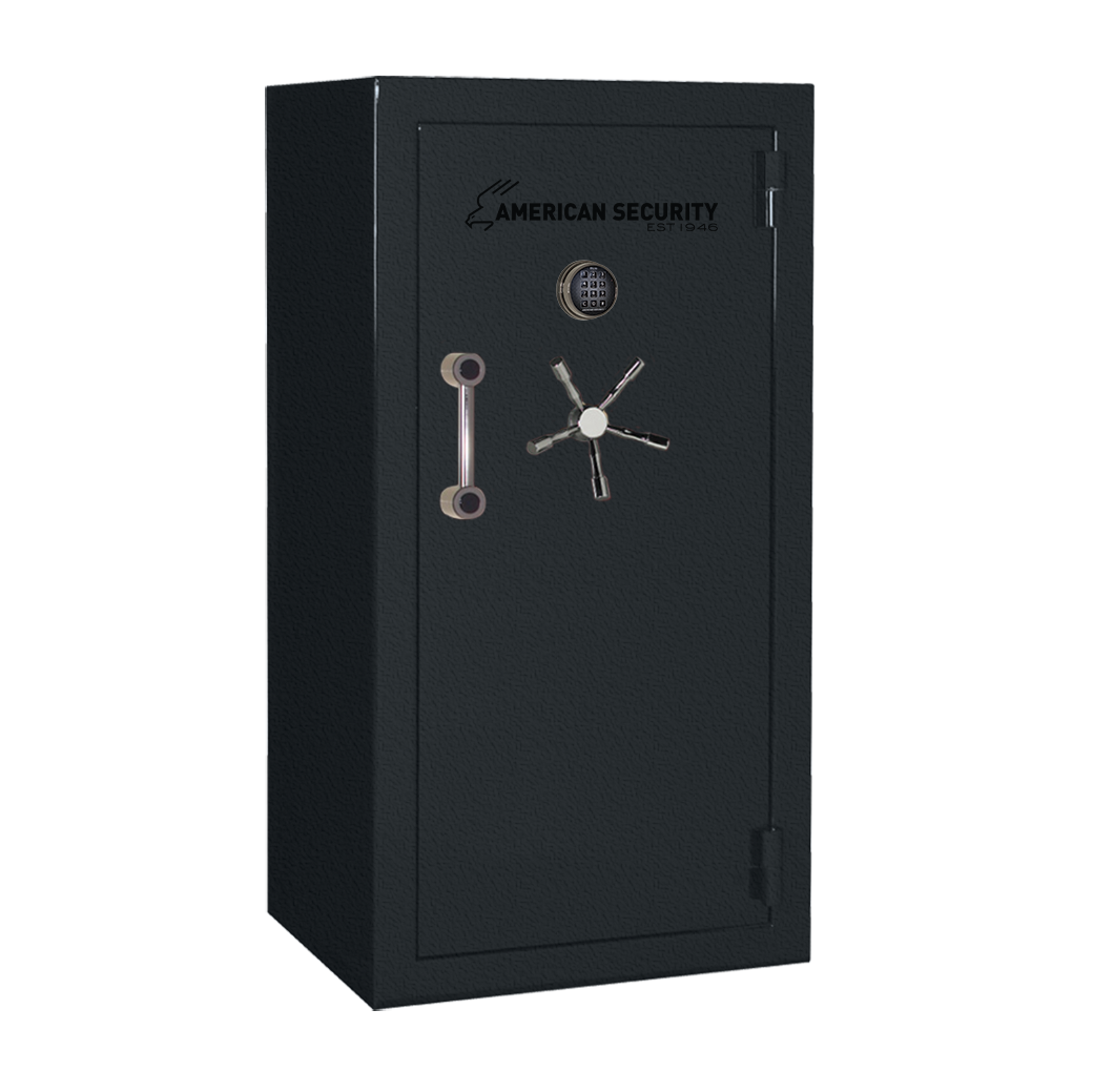 AMSEC BFX6030 gun safe exterior with 120-minute fire rating and UL RSC Level 1 security