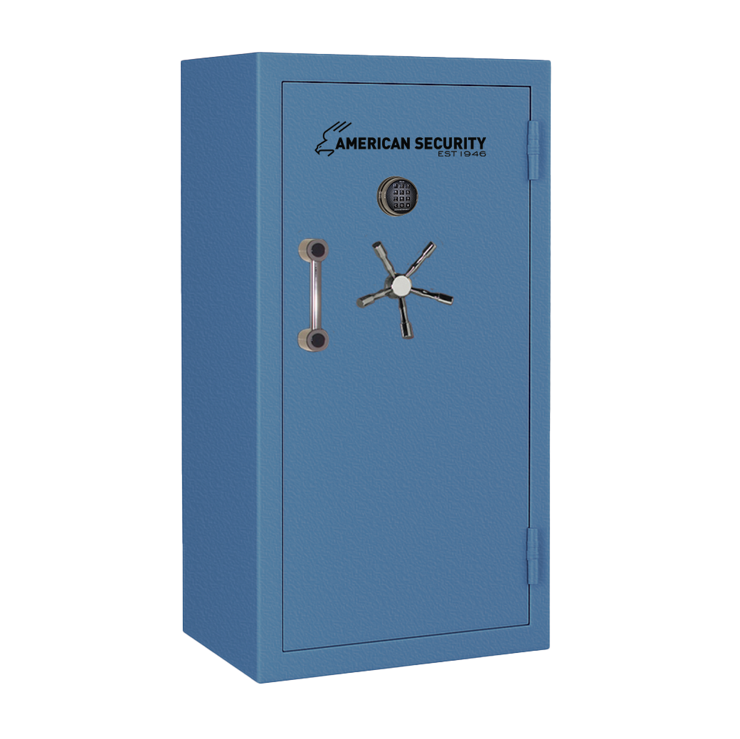 AMSEC BFX6030 gun safe exterior with 120-minute fire rating and UL RSC Level 1 security