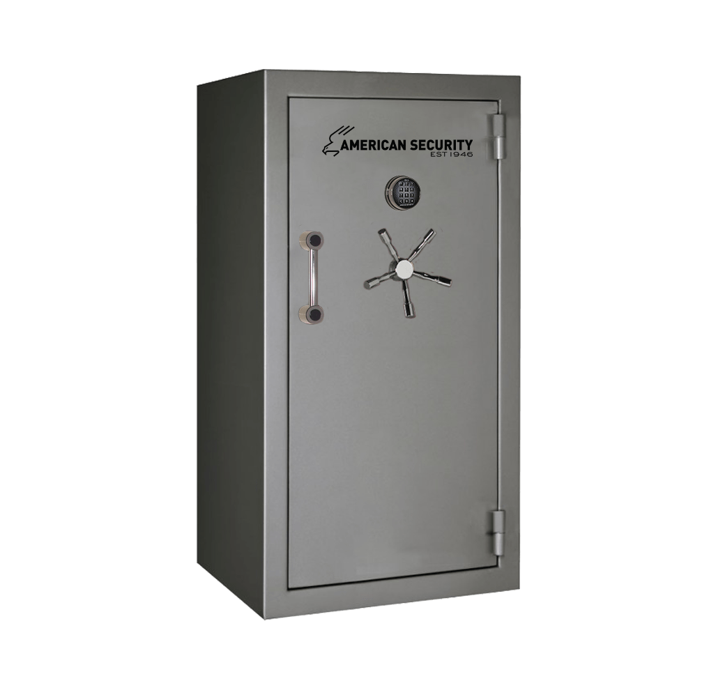 AMSEC BFX6030 gun safe exterior with 120-minute fire rating and UL RSC Level 1 security