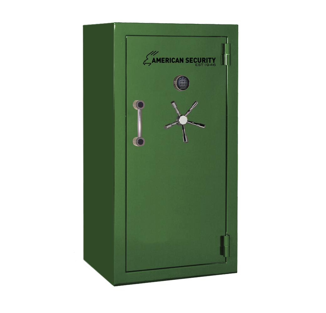 AMSEC BFX6030 gun safe exterior with 120-minute fire rating and UL RSC Level 1 security