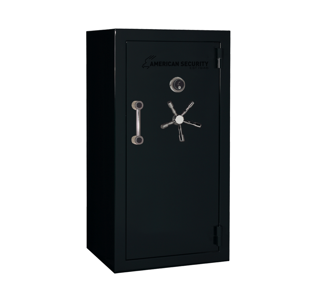 AMSEC BFX6030 gun safe exterior with 120-minute fire rating and UL RSC Level 1 security
