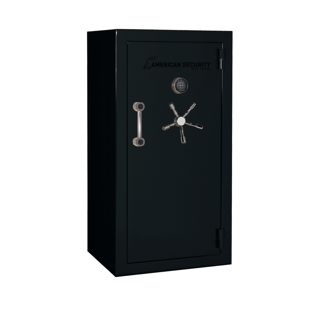 AMSEC BFX6030 gun safe exterior with 120-minute fire rating and UL RSC Level 1 security