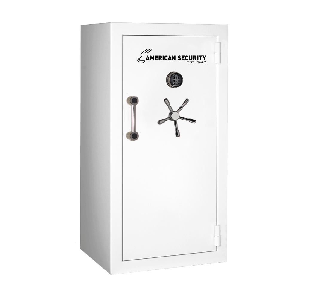 AMSEC BFX6030 gun safe exterior with 120-minute fire rating and UL RSC Level 1 security