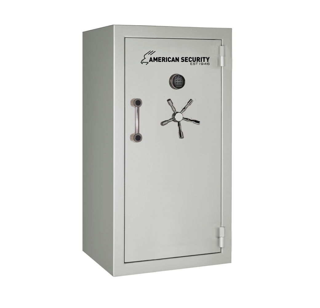 AMSEC BFX6030 gun safe exterior with 120-minute fire rating and UL RSC Level 1 security