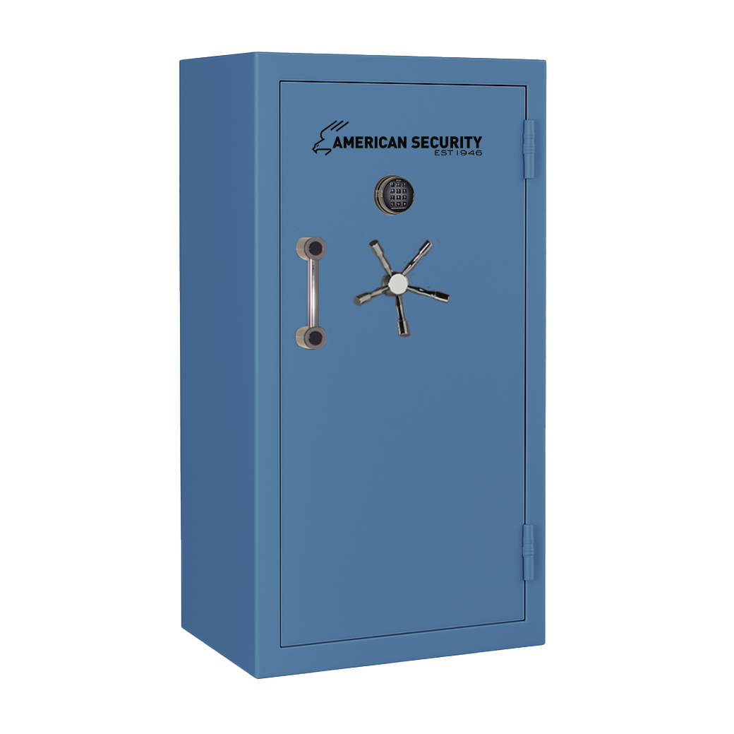 AMSEC BFX6030 gun safe exterior with 120-minute fire rating and UL RSC Level 1 security