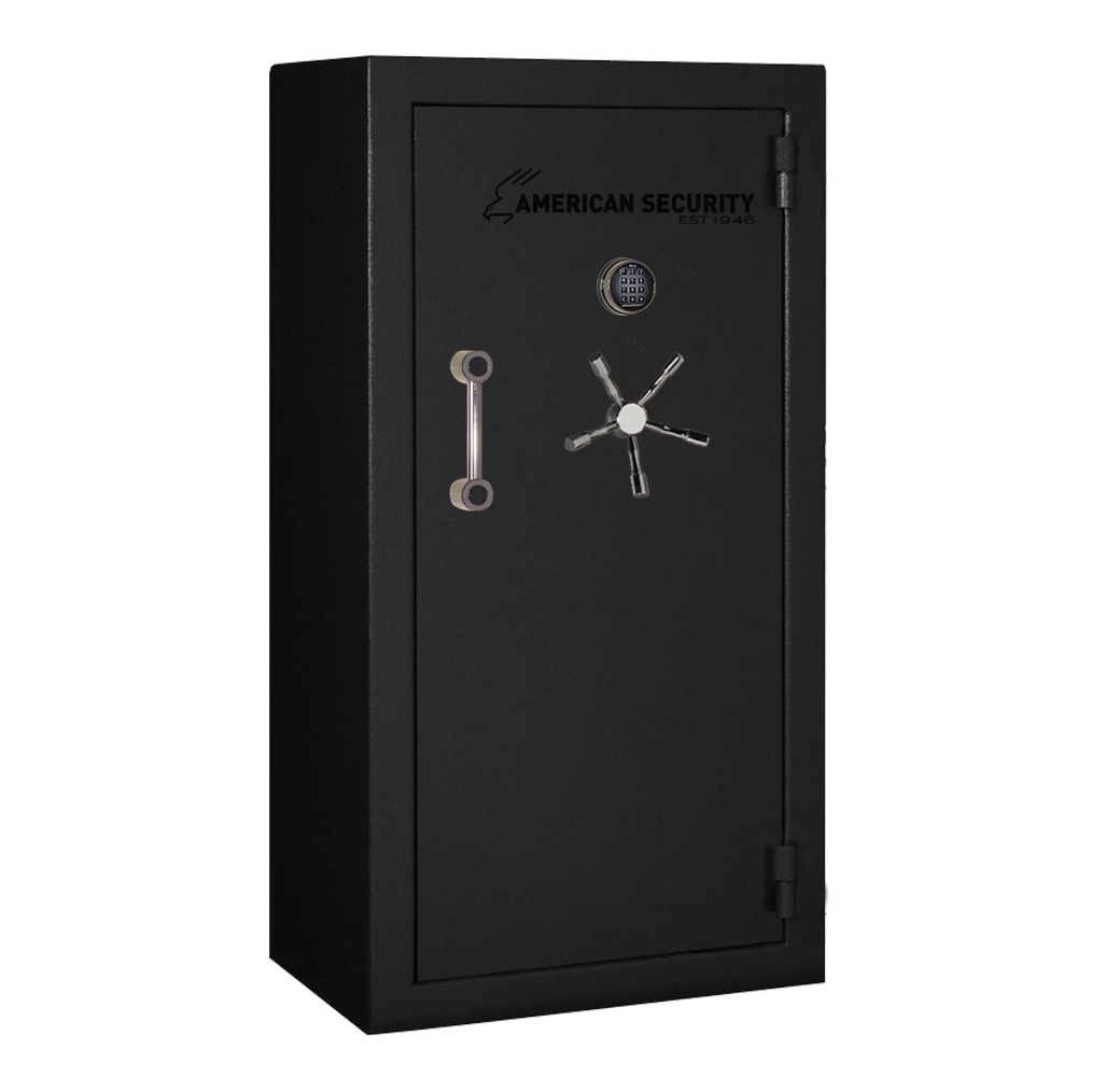 AMSEC BFX6032 gun safe exterior with 120-minute fire rating and UL RSC Level 1 security