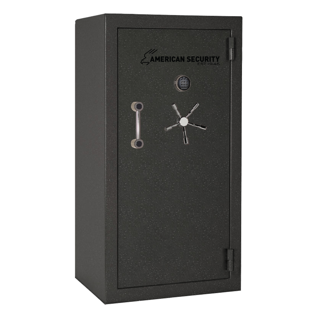 AMSEC BFX6032 gun safe exterior with 120-minute fire rating and UL RSC Level 1 security