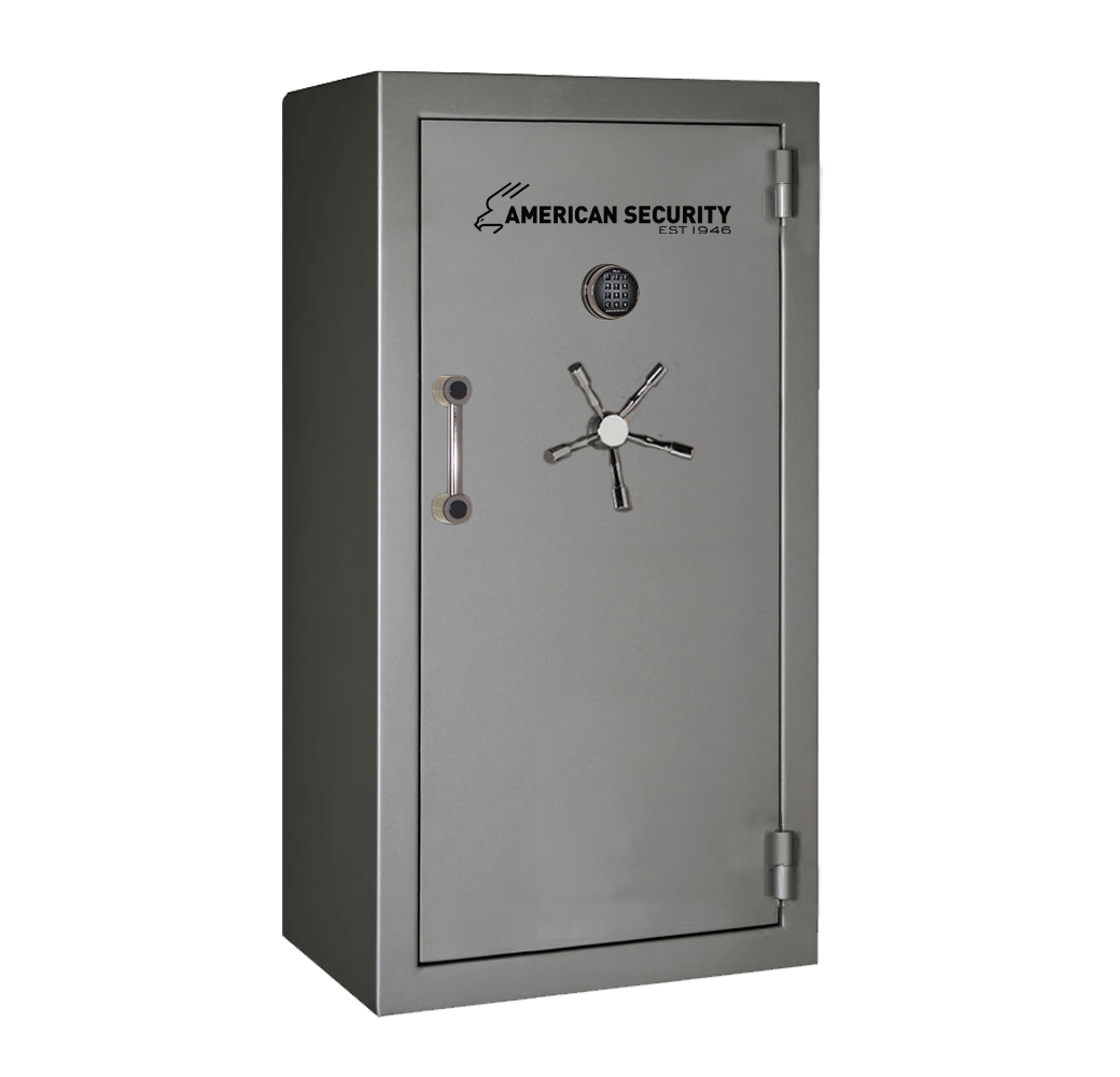 AMSEC BFX6032 gun safe exterior with 120-minute fire rating and UL RSC Level 1 security