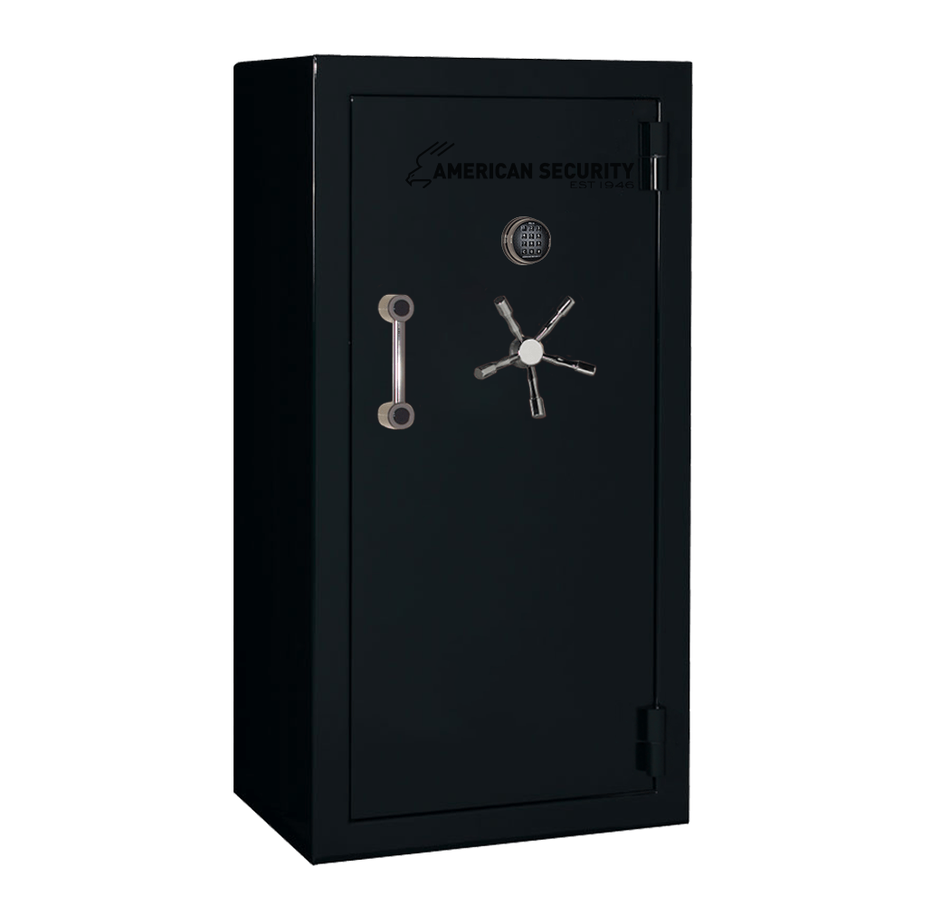 AMSEC BFX6032 gun safe exterior with 120-minute fire rating and UL RSC Level 1 security