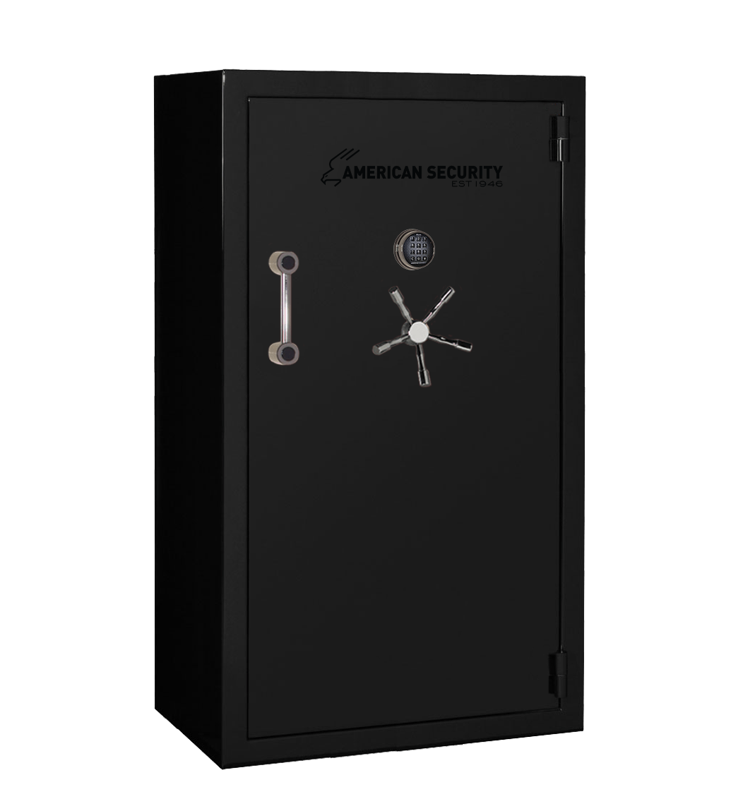 AMSEC BFX7240 gun safe exterior with 120-minute fire rating and UL RSC Level 1 security
