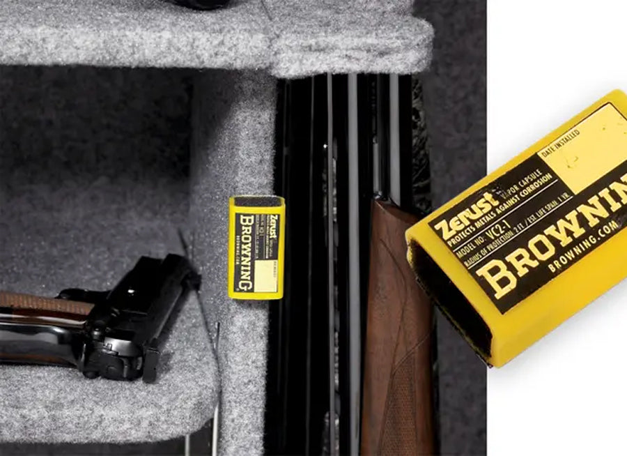 Browning Safes Zerust VCI Protection Capsule inside a safe.