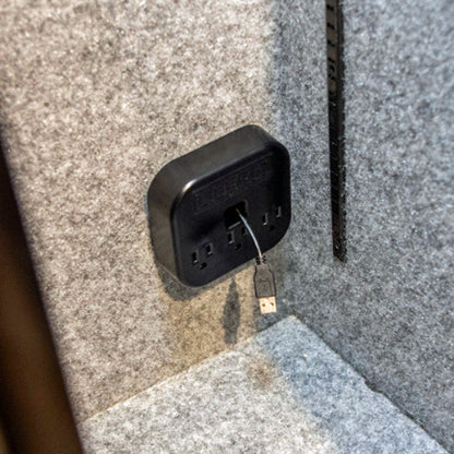 Gun Safe Electrical Outlet Kit installed in safe.