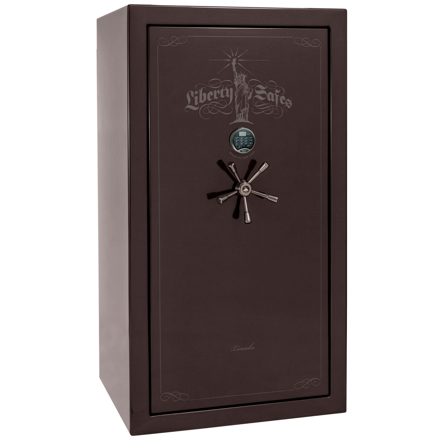 Liberty Lincoln 40 Safe in Black Cherry Gloss with Black Chrome Electronic Lock.