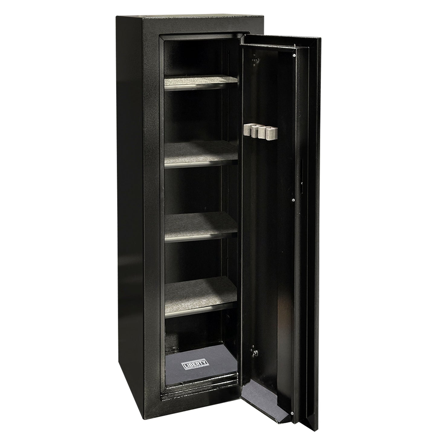 Liberty Safe Ammo Cabinet 10 interior featuring 4 shelves.