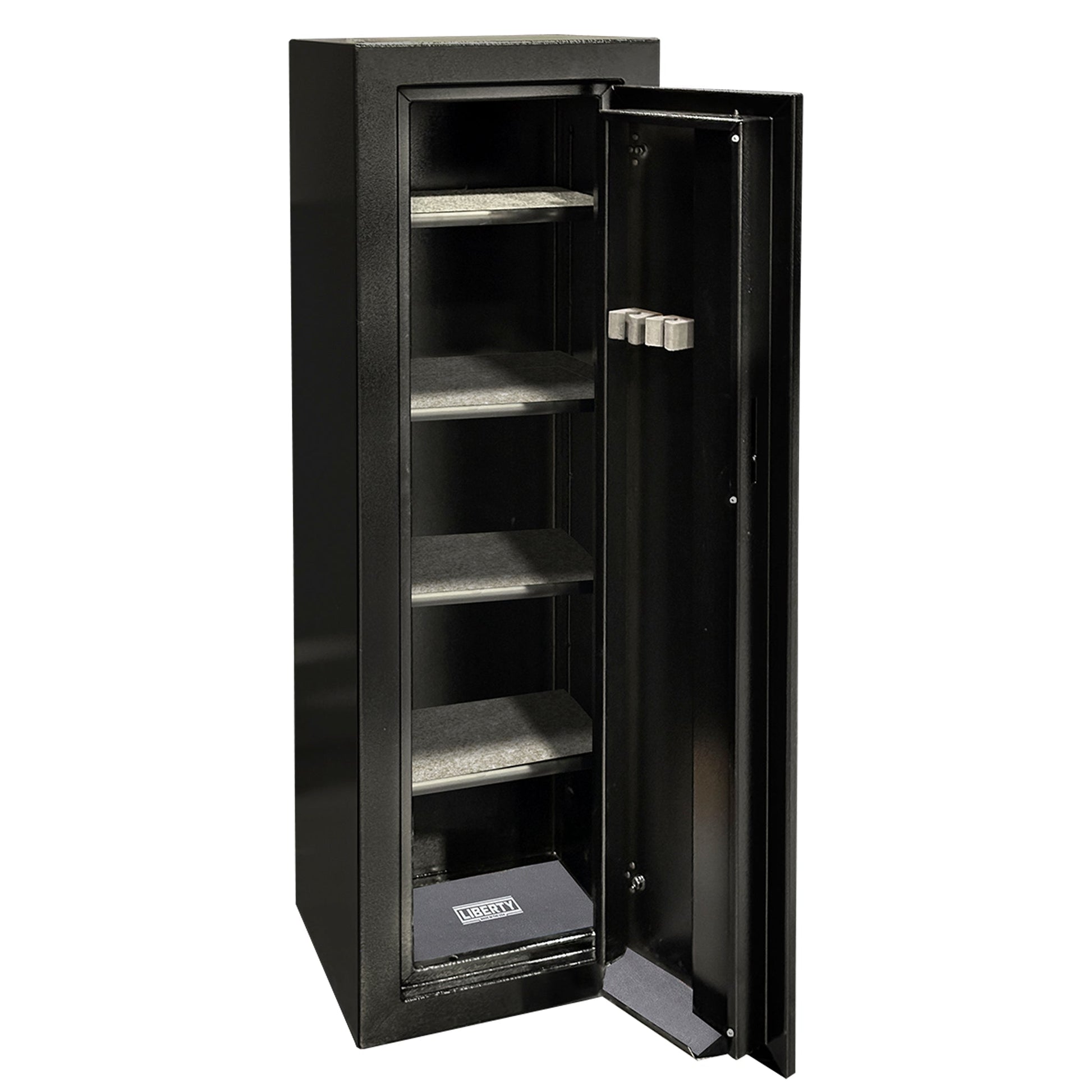 Liberty Safe Ammo Cabinet 10 interior featuring 4 shelves.
