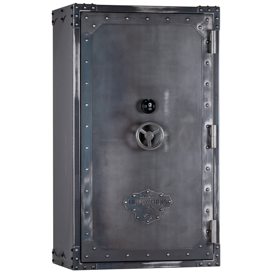 Rhino Thunderbolt TGIX Ironworks series gun safe featuring industrial steel construction and hand wheel handle