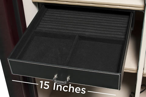 15" wide x 13.5" deep Jewelry Drawer - fits 48 model safes or larger and safes that are 42" or wider.