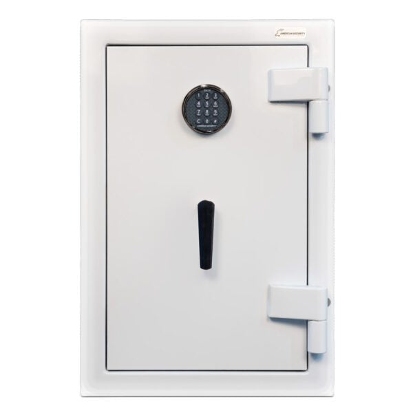 AMSEC AM3020 Plus home safe in semi-gloss white with ESL10 electronic keypad lock and solid steel door