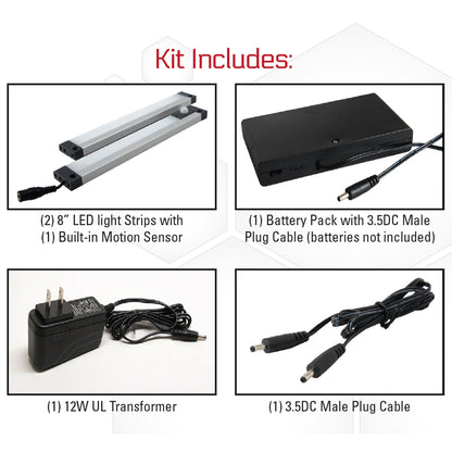 AMSEC LED light kit with motion sensor and power components