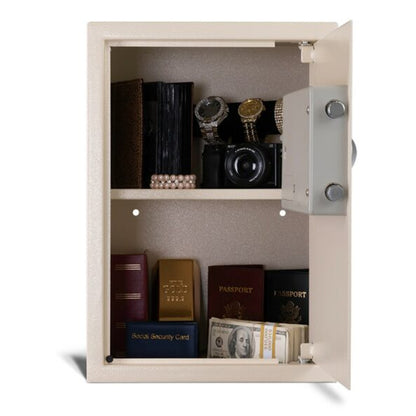AMSEC EST2014 interior with valuables on removable shelf