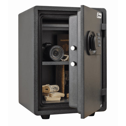 AMSEC FS149 60-minute UL fire rated safe open showing interior layout