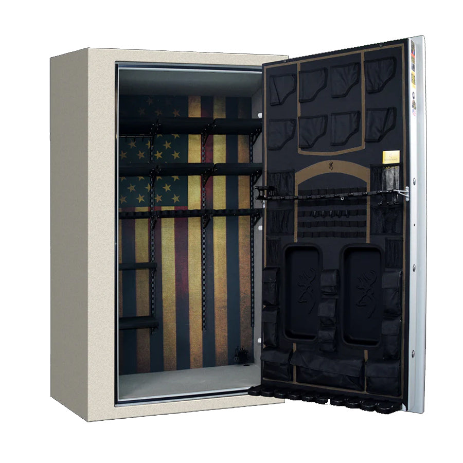 Browning Hunter Deluxe 49T gun safe interior with adjustable CMS shelving
