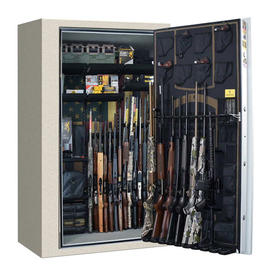 Browning Hunter Deluxe 49 Tall gun safe interior with extended storage height
