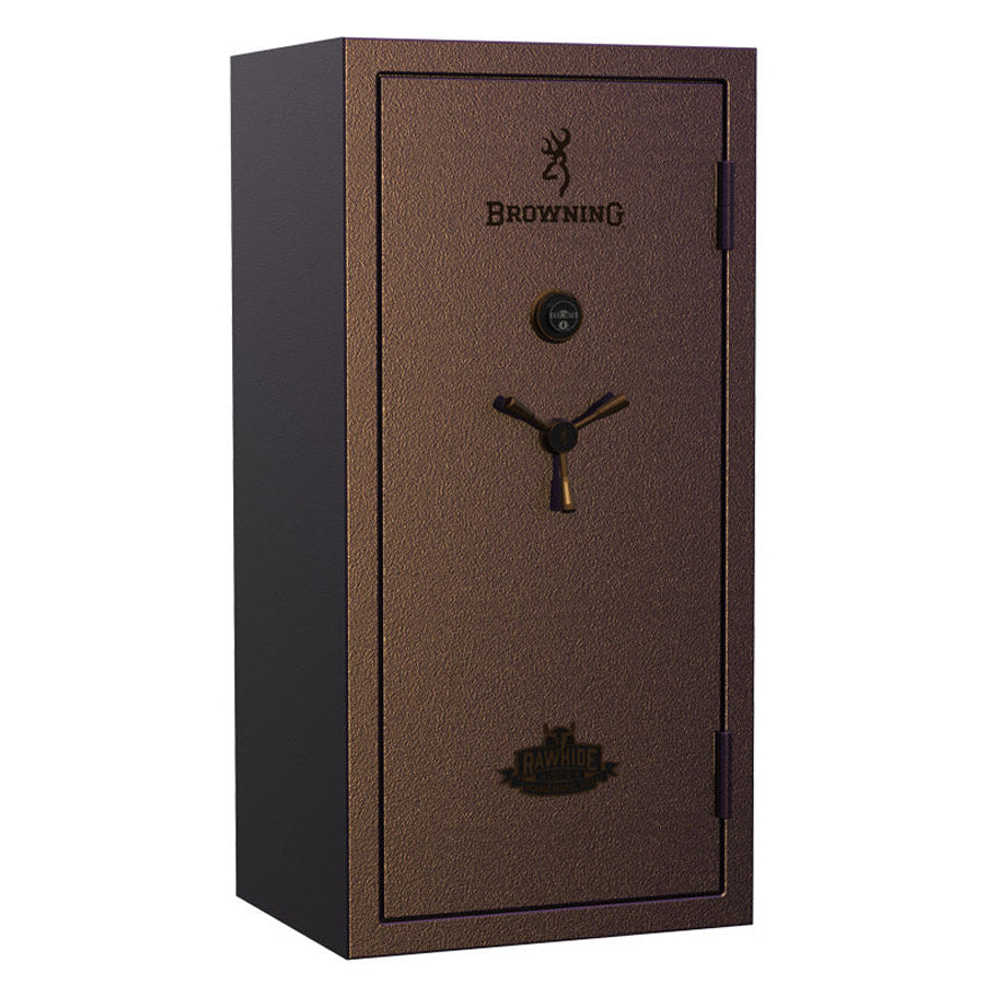 Browning Rawhide 33 gun safe in textured saddle brown finish