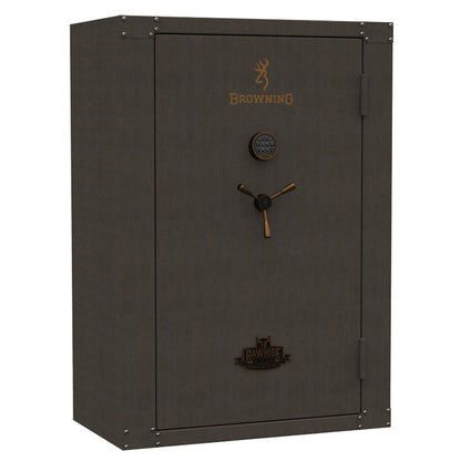 Browning Rawhide 49 gun safe, raw metal exterior, closed door