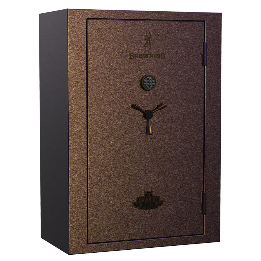 Browning Rawhide 49 gun safe in textured saddle brown finish
