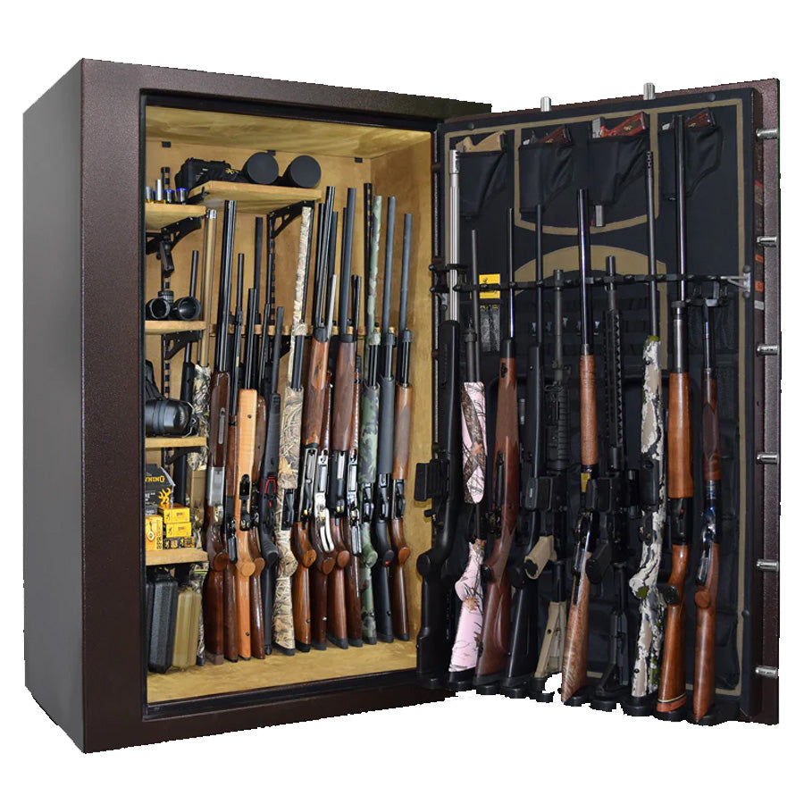 Browning Rawhide 49 gun safe interior fully loaded with firearms and DPX door panel