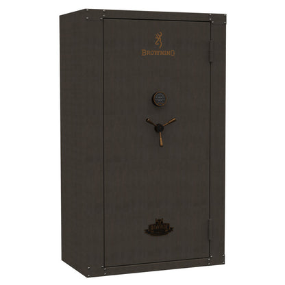 Browning Rawhide 49 Tall gun safe, raw metal exterior, closed door