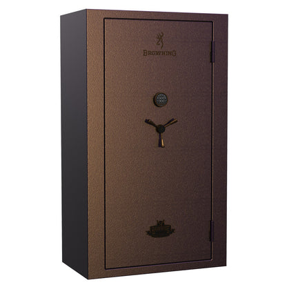 Browning Rawhide 49 Tall gun safe in textured saddle brown finish