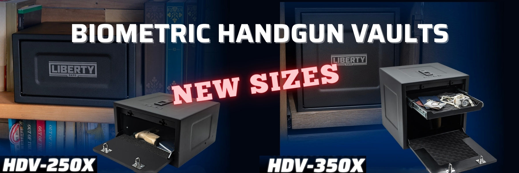 New sizes added to our complete HDV Biometric Handgun Vault Collection: HDV-250X and HDV-350X.