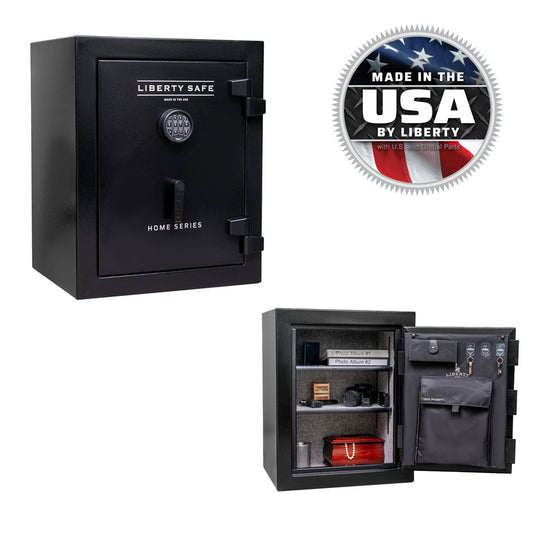 Liberty Home Series 8 in Textured Black with Black Chrome Hardware.