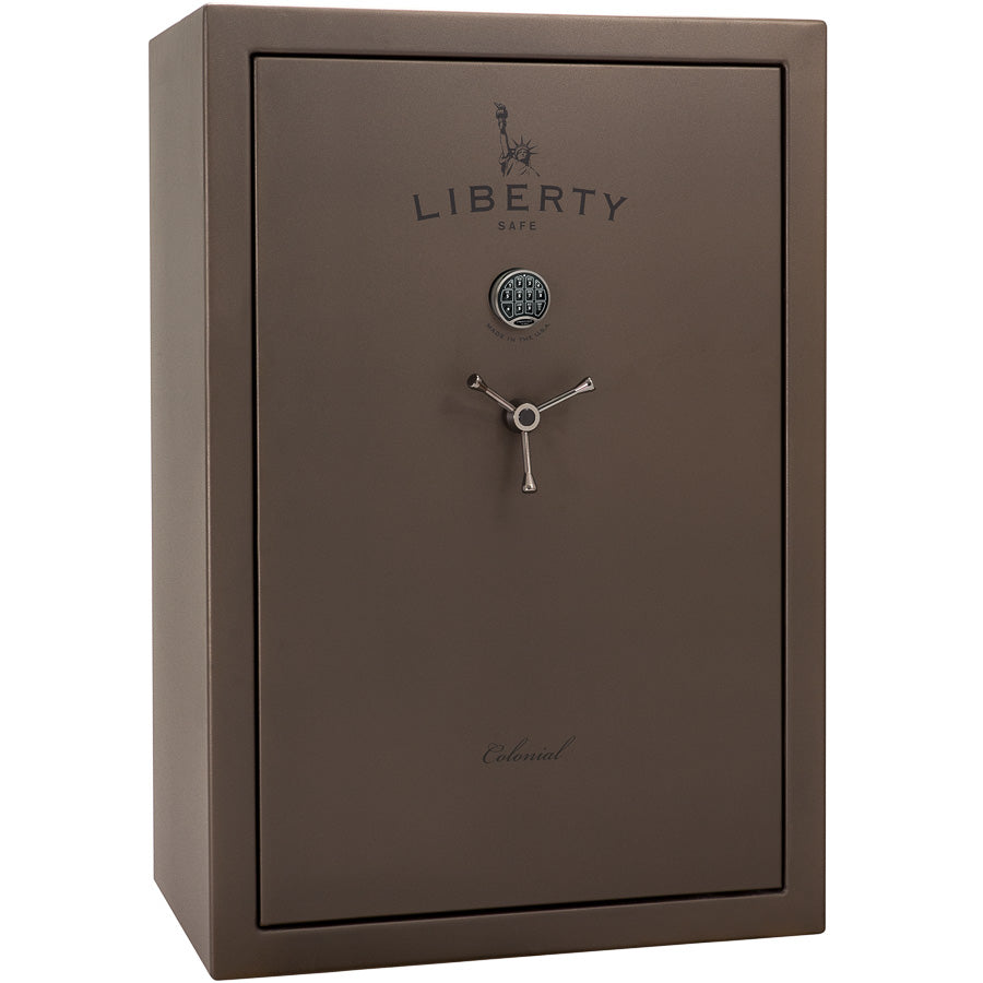 Liberty Colonial 35 Safe in Textured Bronze with Black Chrome Electronic Lock.