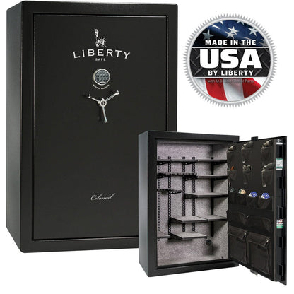 Liberty Colonial 35 Safe in Textured Black, Pro Flex Interior.