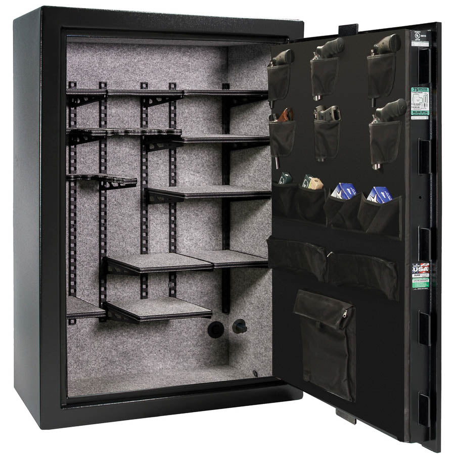 Liberty Colonial 35 Safe in Textured Black, Pro Flex Interior, open.