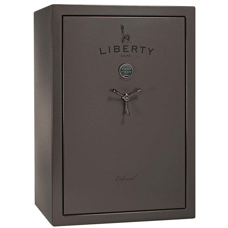Liberty Colonial 35 Safe in Gray Marble with Black Chrome Electronic Lock.