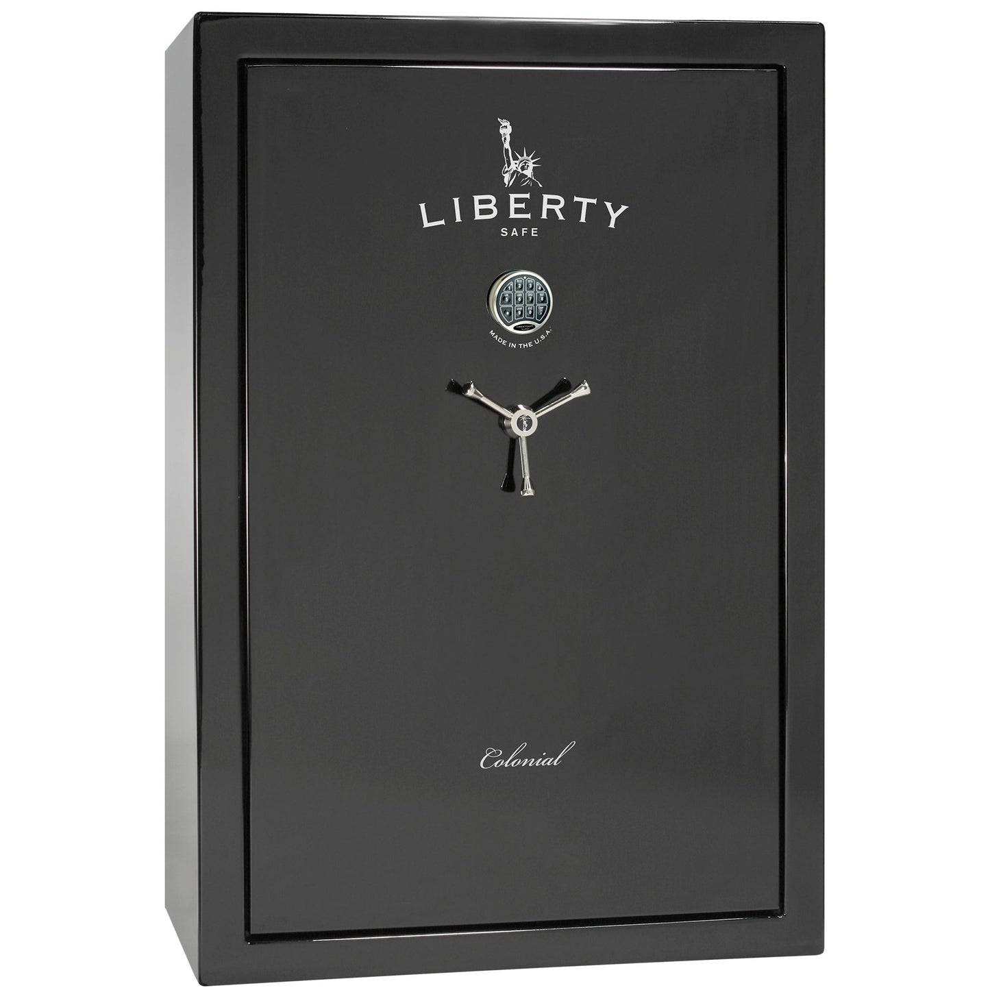 Liberty Colonial 35 Safe in Black Gloss with Chrome Electronic Lock.