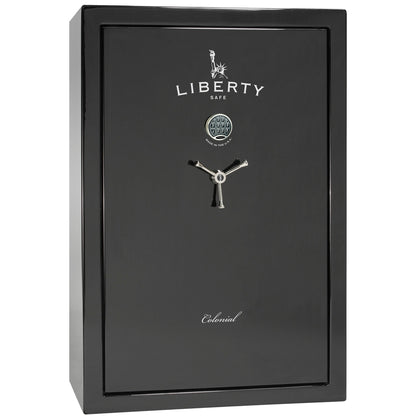 Liberty Colonial 35 Safe in Black Gloss with Chrome Electronic Lock.